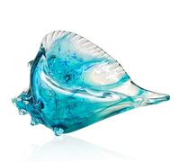 Décor de coquillage, conch 8.7x4.7in décor moderne de coquillage moderne à collectionner en verre soufflé art en verre décoratif bourse soufflé à la main pour la maison bureau pour la cuisine la