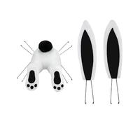 Décor de couronne de Pâques - 3 pièces de fixation pour fesses et oreilles de lapin, décorations de panneau de bienvenue à suspendre | pour fenêtre de porche intérieure extérieure ou ornement de ferme