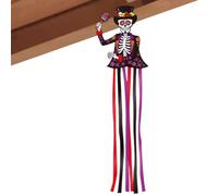 Décor de Crâne pour Le Jour des Morts Décoration Squelette Réutilisable | Pendentif Crâne Halloween Pour Maisons Portes Jardins Écoles Bureaux Fêtes Automne Familles