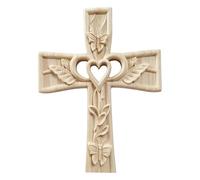 Décor De Cœur En Bois - Ornement De Prière Sculpté À La Main, Texture Papillon, Symbole , Décoration De Table De Saint-Valentin | Anniversaire De Mariage Hommes Femmes Grand-parent Cadeau Roman