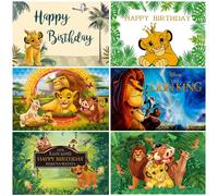 Décor de fête d'anniversaire pour garçon, thème Disney Le Roi Lion Simba, animaux de la jungle, décoration de table, fournitures pour baby shower, cadeaux pour enfants AZ514-2