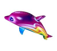Décor De Fête De Piscine De Dauphin, Jouet De Piscine De Dauphin Gonflable, Décor De Fête D’Animaux De Dessin Animé, Jouet De Plage Polyvalent pour Enfant, Jouet De Piscine Coloré pour Fête À La Pisc