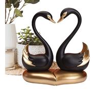 Décor de figurine Swan - statue classique en résine, artisanat de résines premium, modèle de collection avec finition lisse et base stable | Ornement pour la chambre à coucher, le bureau et la lumière