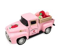 Décor de Fraises, Camion en Métal Vintage avec Mini Fraises Artificielles pour Centres de Table, Décoration de Fraise de Cuisine pour Bol, Fraise Décoration de Table pour Fête d'Été Maison Cadeaux