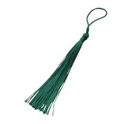 Décor de Gland Lot de 100 Marque-Pages à Pompons, Soyeux Faits la Main, Mini artisanaux Doux avec Boucles, Franges for Fabrication bi-joux DIY(Blackish Green)