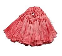 Décor de Gland Lot de 100 Marque-Pages à Pompons, Soyeux Faits la Main, Mini artisanaux Doux avec Boucles, Franges for Fabrication bi-joux DIY(Watermelon Red)
