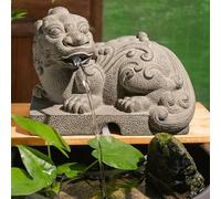 Décor de Jardin Cracheur d'étang Koi, fontaines de Piscine pour piscines Hors Sol, Bassin De Jardin Décoration Intérieure Et Extérieure, Statue Rétro
