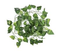 Décor de l' du Reptile Artificiel avec des Feuilles de Scindapsus Réalistes - Fausse de 6,89 Pieds de la Fausse Vigne pour l'aménagement Paysager de 6,89 Pieds pour Aquarium et Terrarium (Type 1)