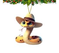 Décor de l'année du serpent - Pendentif animal plat en acrylique, cadeau incroyable, charme festif multifonctionnel | Accessoire de célébration de vacances pour intérieur de voiture, souvenir de col