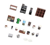 Décor de Machine à café de Table, Ensemble de Cuisine à, A | avec accessoires moulés pour faire semblant de photographier des scènes de collection