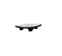 Décor De Maison Table Basse Pebble Créative Rétro Salon Table Basse Ovale Noire Tables Basses pour Le Salon