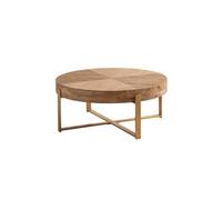 Décor De Maison Table Basse Ronde Rétro en Bois Massif, Petit Appartement, Salon, Meubles D'hébergement chez L'habitant, Table Basse Créative en Vieux Bois Tables Basses pour Le Salon