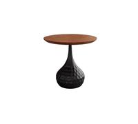 Décor De Maison Table Basse Ronde Rétro en Bois Massif, Petite Table Basse for Salon, Séjour chez L'habitant Tables Basses pour Le Salon