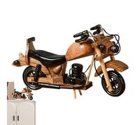 Décor De Moto Rétro - Cruiser En Bois Fabriqué À La Main, Mini Vélo En Bois | Modèle De Look Antique Pour Bibliothèque, Affichage De Table Basse, Ornement D'étagère De Maison , Cadeau Pour Les C