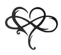 HEMAJI Décor de Mur en Acier de Coeur Personnalisé Art Décor Signe De Mur D'amour D'art Coeur Decoration Murale Fer Sculptures Metal pour Le Salon de La Chambre À Coucher Maison Moderne(Schwarz)