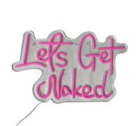 Décor de néons D'Ambiance Apaisante Lampe Enseigne Au Néon Rose Let's Get Naked Lumière, pour Chambre À Coucher, Maison
