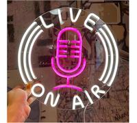 Décor de néons Lettres colorées Intérieur Luminaires Enseigne Au Néon Studio D'enregistrement DJ Disque Vinyle Mur Décor