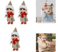 DECOR DE NOEL Bebe Lutin Farceur De Noel Mini Poupées Noël 9 Cm M-ini Poupées Elfes De Noël Sur Étagère Lutin Farceur De Noel