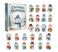 Décor de Noël Compte à Rebours Bonhomme de Neige Mignon Souvenir 2D Plat | Compte à Rebours avec Pendentifs Acryliques Propriétaire Collectionneur Fenêtre Mur Cadre