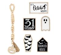 Décor De Plateau À Plusieurs Niveaux D'Halloween - Centres De Table De Cerc | Ornements de table, ensemble d'affichage effrayant, collection de décorations saisonnières hantées | Pour la maison cuisine c