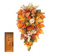 Décor De Porte À De Thanksgiving - Swag D'érable À Suspendre Artificiel - Pendentif De Guirlande Simulation De Décoration d'automne De Feuille Suspendue De Porte pour Le Décor De