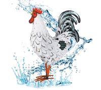 Décor de poulet en métal, statue de coq en plein air - Yard Art Chicken Figurine Iron Garden Statues | Ornements de pelouse de décoration de ferme, sculpture animale debout, décorations du patio de l'