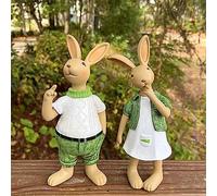 DÉCOR DE Rabbit DÉCORATIONS DE, Sculptures EXTÉRIEURS Figurines Home Statues, Figures d'art de la bibliothèque de Bunny de Bureau, Artisanat à Collection, Ornements de Bureau intérieure pour Le