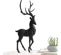 Décor de renne, figurines de renne de Noël - Figurine de cerf en résine créative - Statue de cerf élégante pour les décorations de noël, Figurines d'animaux d'élan en résine pour la décoration de la m
