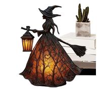 Décor de sorcière d'halloween - Signe de la pièce maîtresse de Table avec des lumières de sorcière | Décoration d'halloween résistant aux UV pour la de la de la de la pelouse s