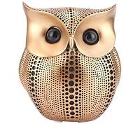 Décor de Statue de Hibou (doré), Petites Figurines Artisanales pour des Accents de Décoration Intérieure, Décoration de Bureau de Chambre à Coucher de Salon, étagère de Livre TV Stand Decor Sculptures