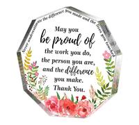 Décor de table en acrylique, souvenir en acrylique avec des mots chaleureux | Panneau de table transparent avec des mots chaleureux - Matériau acrylique transparent, décoration en acrylique