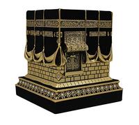 Décor de table islamique, réplique de la Kaaba, pièce d'exposition, doré/noir - 1960