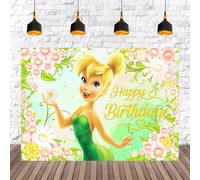 Décor de table pour gâteau d'anniversaire sur le thème des fées (152 x 91 cm) - Clochette