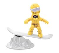 Décor De Tableau De Bord De Voiture - Figurine De Skieur Coulissant Imprimée En 3D De 8 Cm | Ornement De Jouet À Mouvement D’inertie | Accessoire Créatif De Soulagement Du Stress | Affichage De
