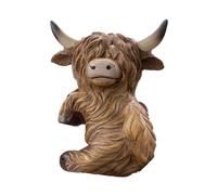 Décor de tableau de bord de voiture, figurines de vache résine, accessoires de tableau de bord de 3,86 x 2,36 x 1,57 pouces, ornements décoratifs pour bureau, bibliothèque, intérieur de la maison,