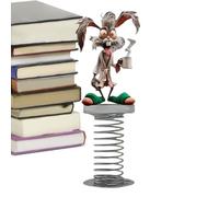 Décor de tableau de bord lapin en acrylique - Ornement de voiture de 3,94 pouces, plateau de table, figurine de plumes, décoration rebondissante mignonne | Accessoire mignon pour berline Minivan RV