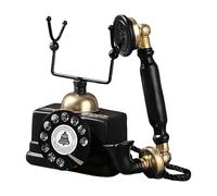 Décor de téléphone rétro - Téléphone en résine de style ancien avec détails de sculpture créative, accent classique d'inspiration européenne, étagère intemporelle, élément de présentation artistique |