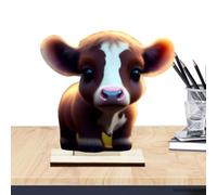 Décor de vache des Highlands écossais | Décor de pépinière de vache en bois | Figurines de collection de bétail de dessin animé, décoration de table de Highland pour les cadeaux de fête à la mai