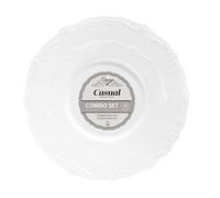 Decor Decorline - Ensemble d'assiettes réutilisables de 40 pièces - Blanc - Casual Collection vaisselle vintage de haute qualité - Aspect chinois Porcelain - Service pour toutes les occasions et fête