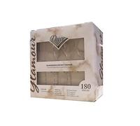 Decor Decorline - Ensemble de couverts et réutilisables en plastique durable - 180 pièces - 80 fourchettes, 40 couteaux, 40 cuillères et 20 Cuillières à café - Glamour Collection - Transparente