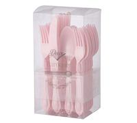 ménagère 40 pièces réutilisable baroque rose perlé - decorline 7172 Rose G