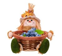 Décor d'épouvantail de table d'automne,décorations d'épouvantail d'automne | en peluche épouvantails assis tenant un de fruits | de récolte de Thanksgiving , décoration d'halloween pour la ma