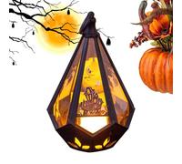 Décor d'Halloween - Éclat LED de la sorcière de 3,78 pouces pour l'atmosphère de fête effrayante et charme extérieur, conception à batterie avec des lumières chaudes, lampe à main pour le jardin Porch