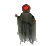 Décor d'Halloween fantômes suspendus - 91 cm/36 pouces Flying Ghost avec crâne et yeux rouges brillants | Décoration suspendue d'Halloween effrayante pour jardin en plein air, maison hantée et