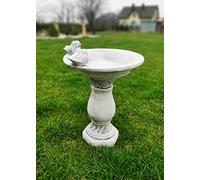 Décor d'ornement de Jardin en Pierre de Fonte - Bain d'oiseau sur la Colonne