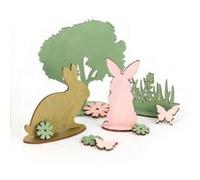 Decor en bois theme Paques Beige G