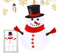 Décor en Feutre de Noël,Ornements en Feutre de Noël, Décoration de jouet en feutre de renne du Père pour porte et fenêtre, Ornements de figurines de porte et de fenêtre pour la décoration de la m