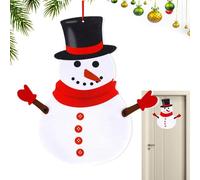 Décor en Feutre de Noël,Ornements en Feutre de Noël,Décoration de jouet en feutre de renne du Père pour porte et fenêtre - Ornements de figurines de porte et de fenêtre pour la décoration de la m