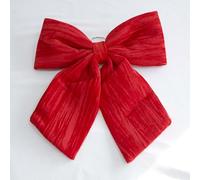 Decor Essentials Nœud en velours pour porte d'entrée, Noël, Nouvel An, Noël, décoration d'intérieur (velours rouge)