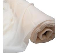 Decor Essentials Rouleau de tissu en voile ignifuge - Différentes largeurs et longueurs - Vendu par rouleau - Décoration de mariage - Ivoire - 1,5 m - 60 m